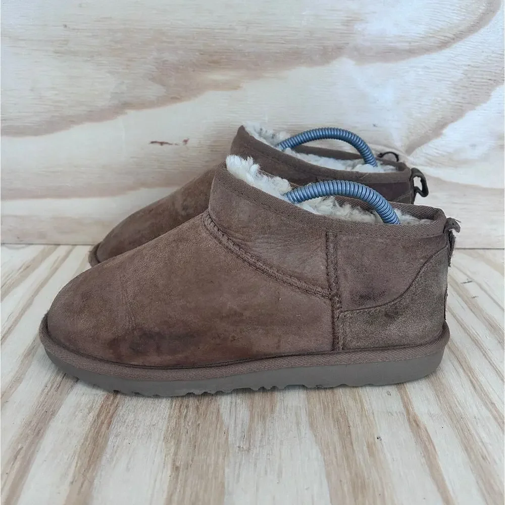 UGG - Classic Ultra - Mini Boots - Brown - Women's - 7 - S/N 1130750K